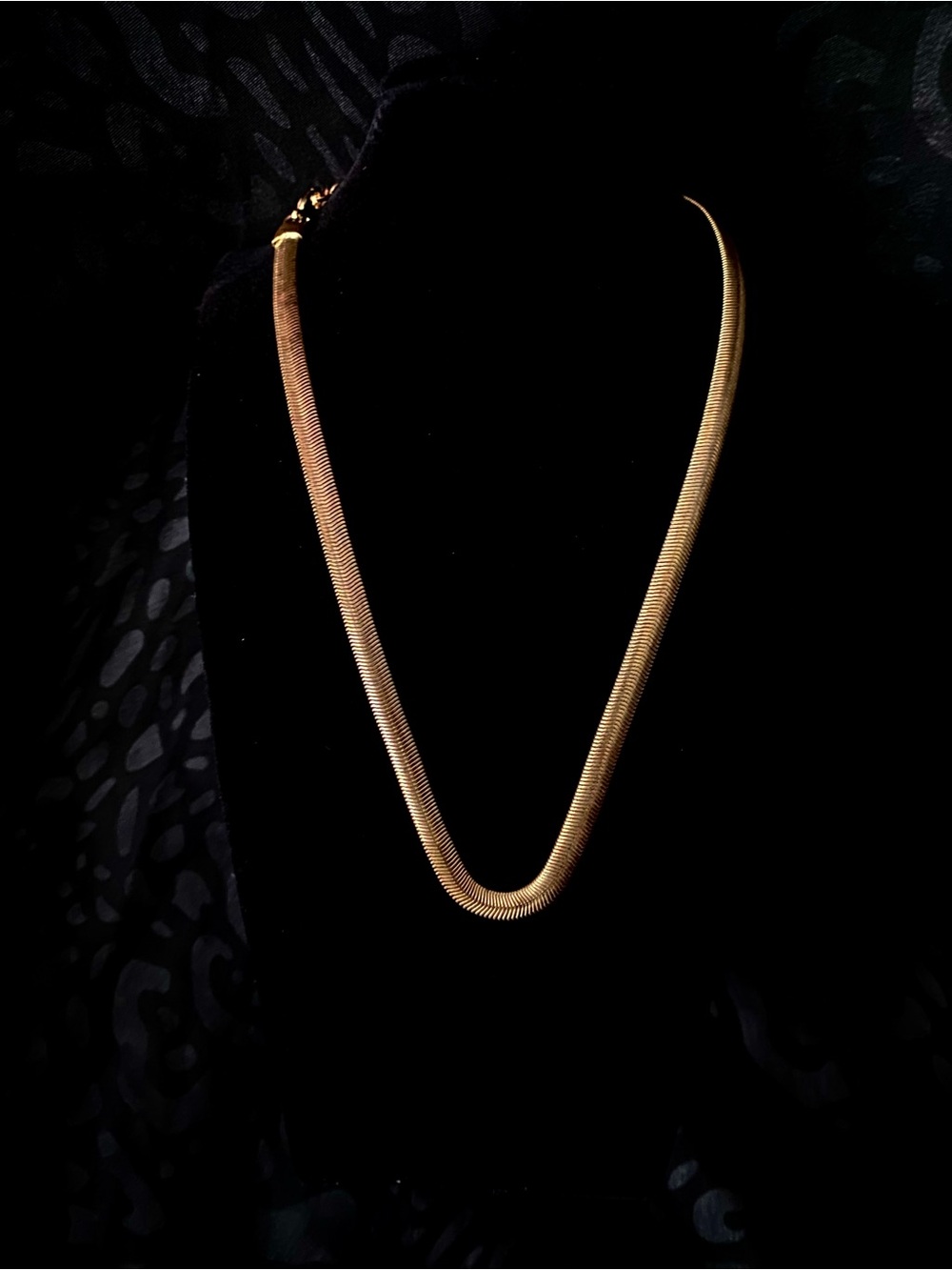 SUGARFIX by BaubleBar Gold-Tone Wide Flat Herringbone/Snake Chain Necklace
